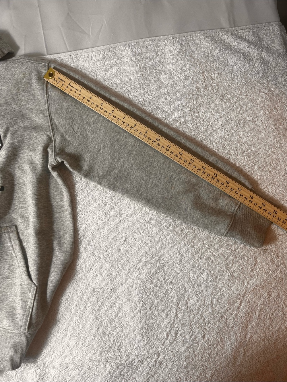 GAP Men's Hooded Sweatshirt in Heather Gray with Logo - Picture 7 of 7